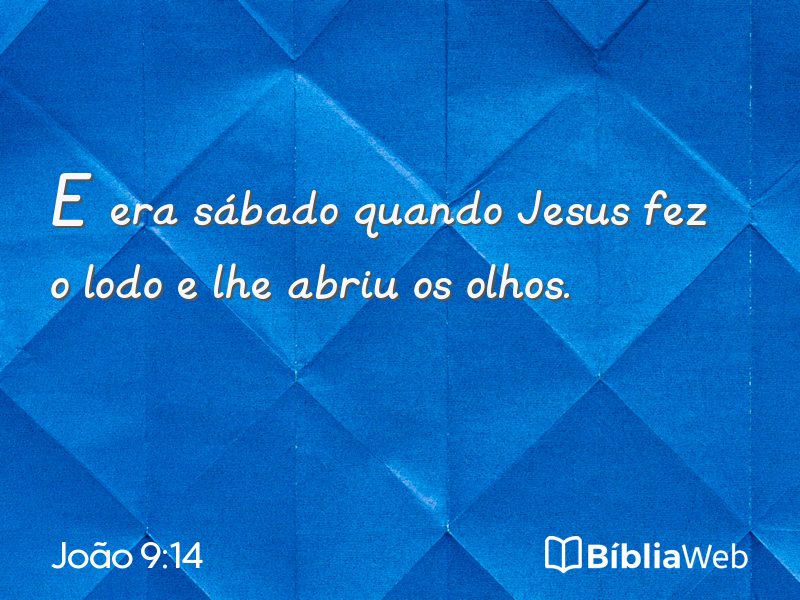 João 9:14 em imagem para compartilhar