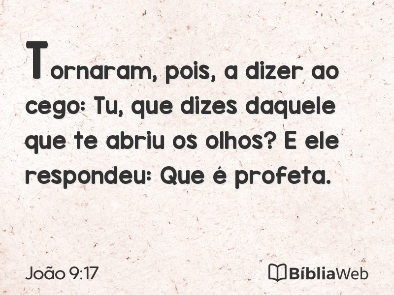 João 9:17 em imagem para compartilhar