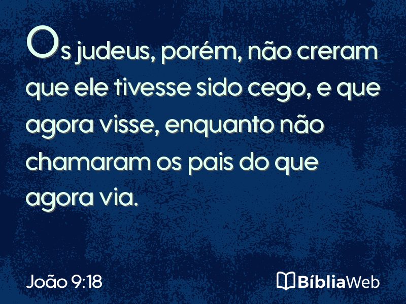 João 9:18 em imagem para compartilhar