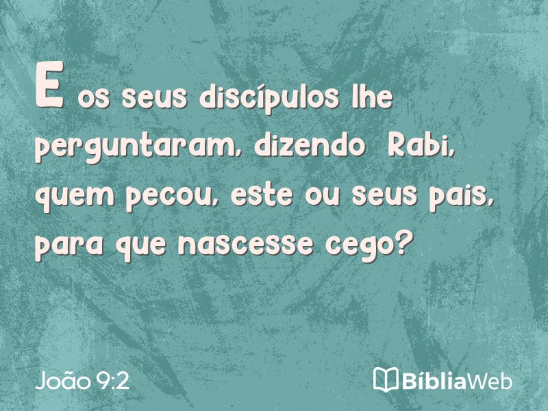João 9:2 em imagem para compartilhar