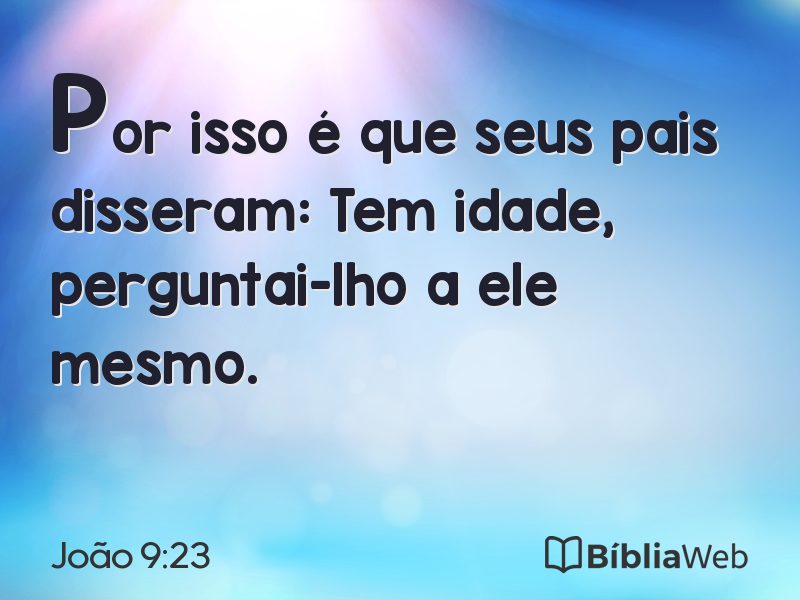 João 9:23 em imagem para compartilhar