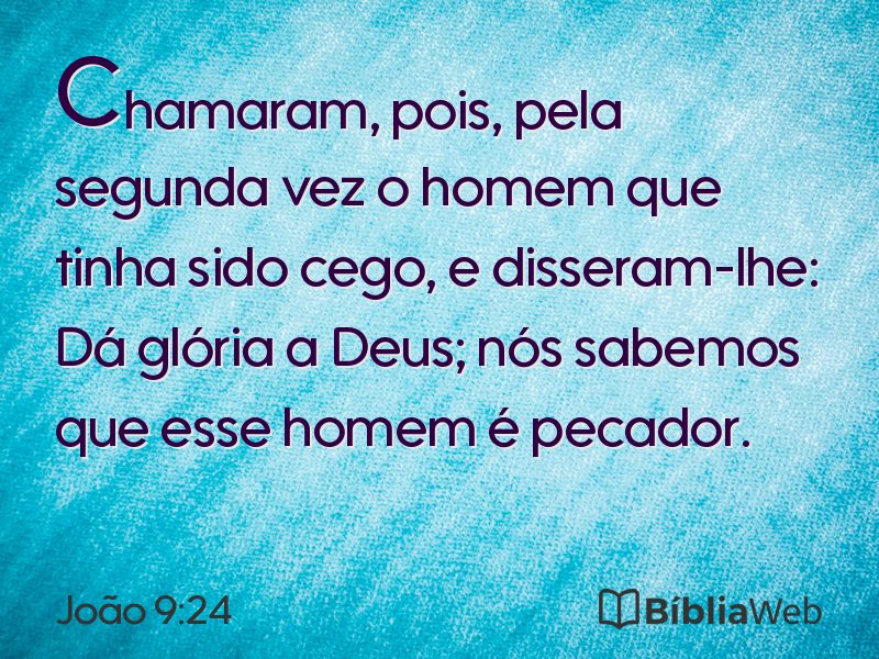 João 9:24 em imagem para compartilhar