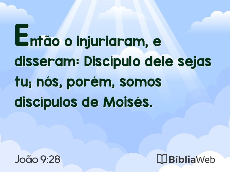 João 9:28 em imagem para compartilhar