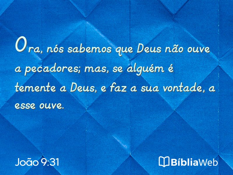 João 9:31 em imagem para compartilhar