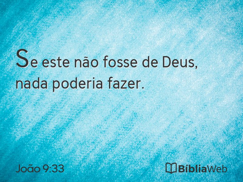 João 9:33 em imagem para compartilhar