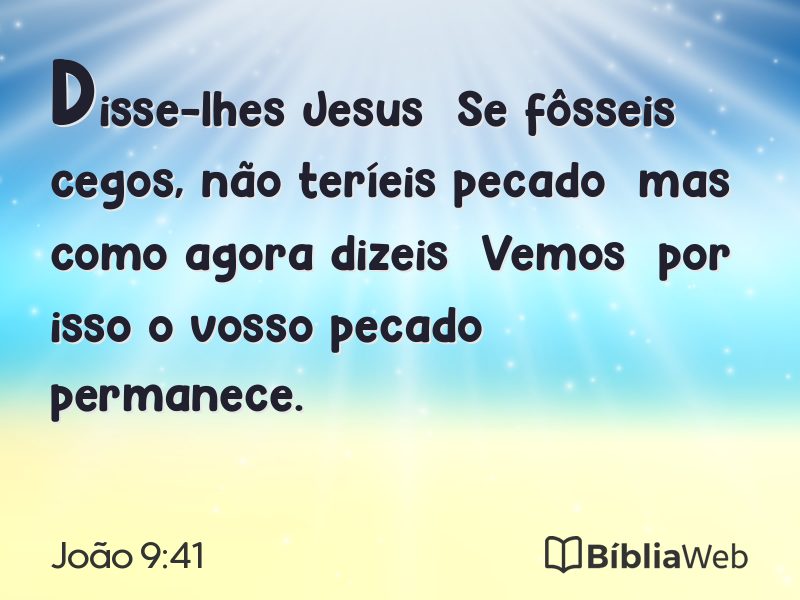 João 9:41 em imagem para compartilhar