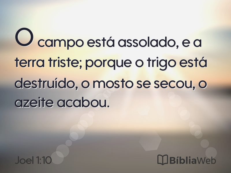 Joel 1:10 em imagem para compartilhar