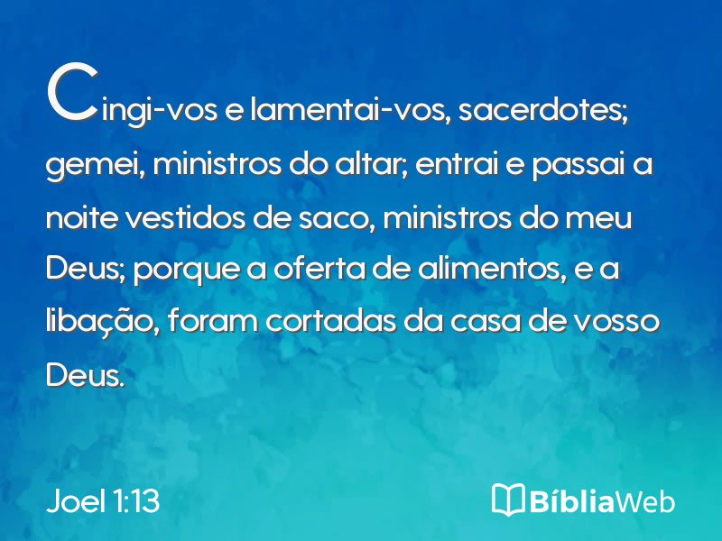 Joel 1:13 em imagem para compartilhar