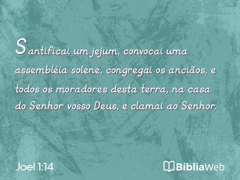 Joel 1:14 em imagem para compartilhar