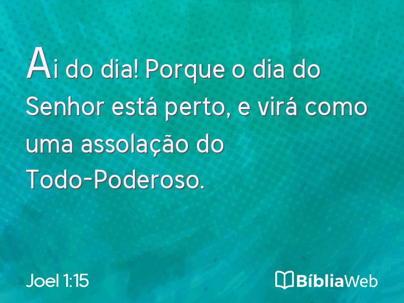 Joel 1:15 em imagem para compartilhar