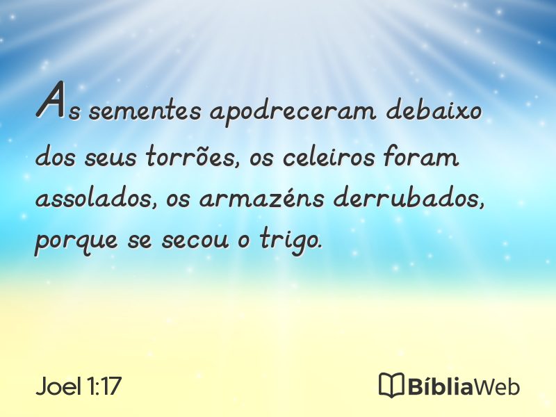 Joel 1:17 em imagem para compartilhar