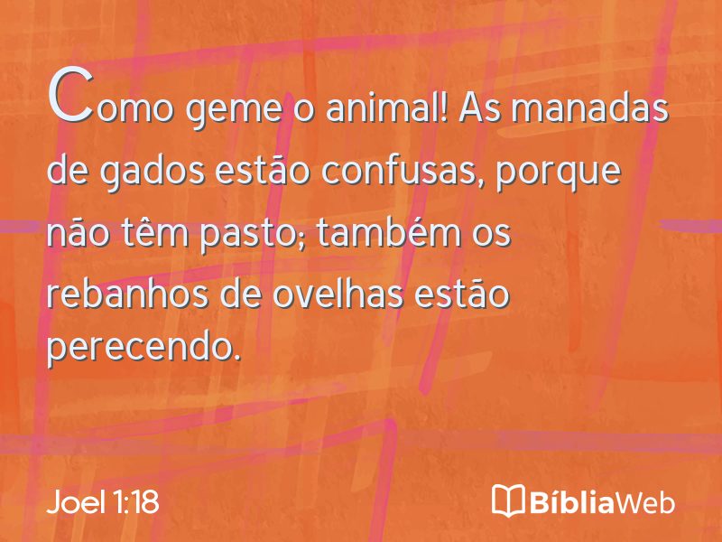 Joel 1:18 em imagem para compartilhar
