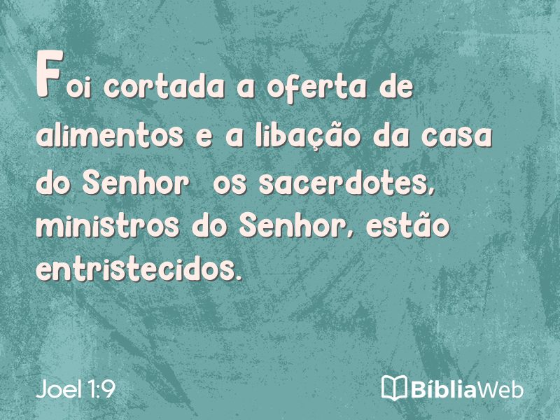 Joel 1:9 em imagem para compartilhar
