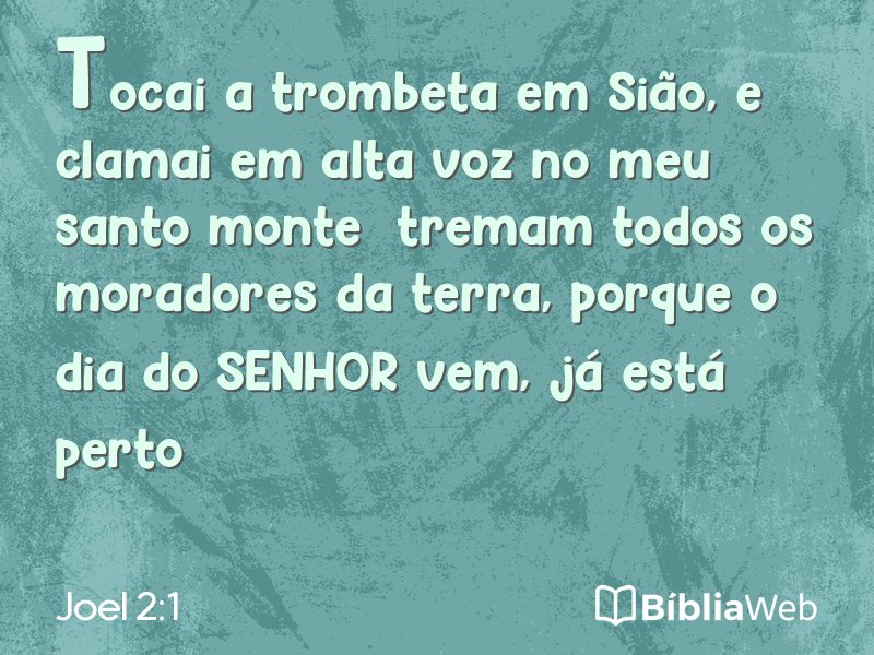 Joel 2:1 em imagem para compartilhar
