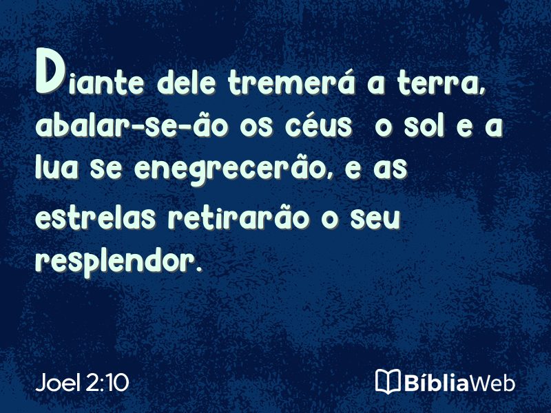 Joel 2:10 em imagem para compartilhar