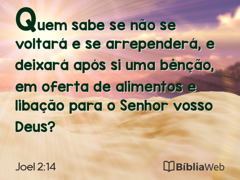 Joel 2:14 em imagem para compartilhar