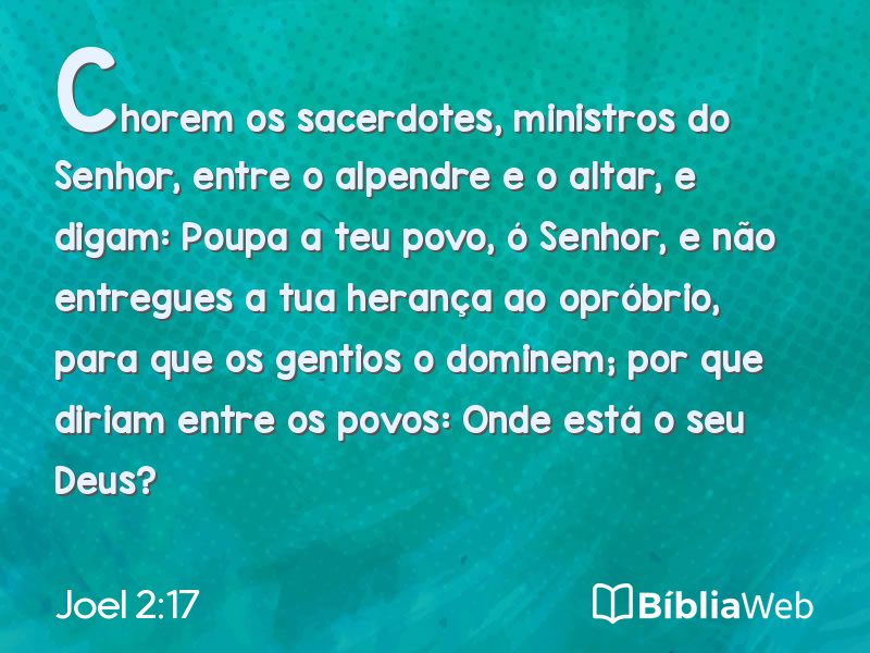 Joel 2:17 em imagem para compartilhar