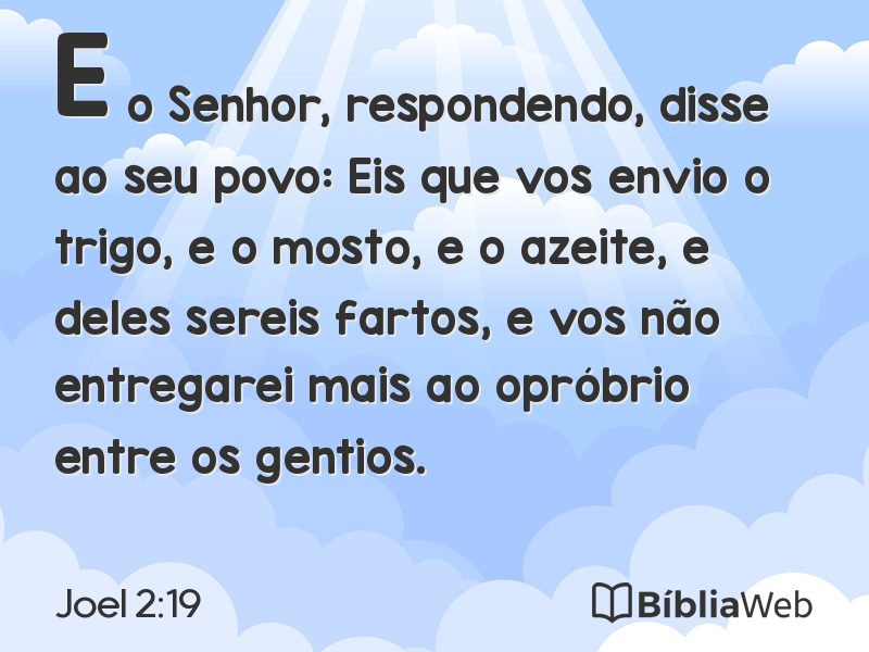 Joel 2:19 em imagem para compartilhar