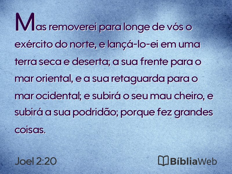 Joel 2:20 em imagem para compartilhar