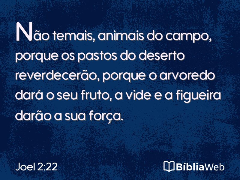 Joel 2:22 em imagem para compartilhar