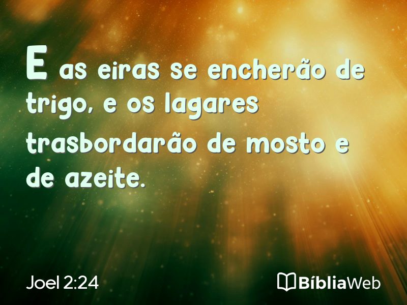Joel 2:24 em imagem para compartilhar