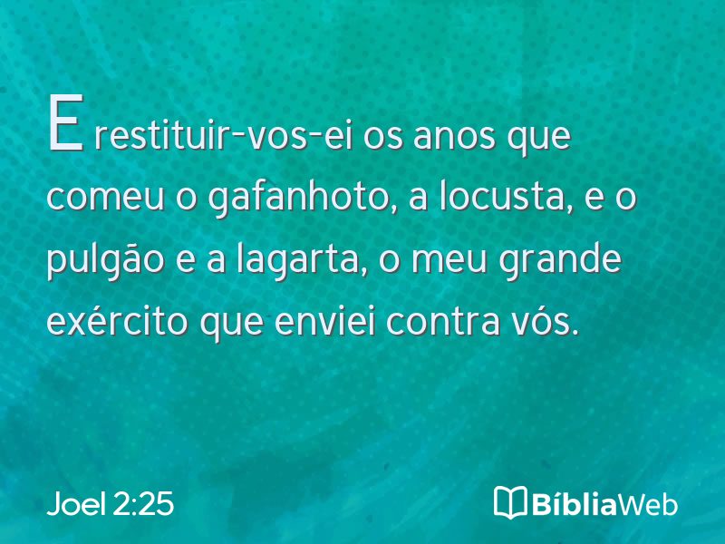 Joel 2:25 em imagem para compartilhar