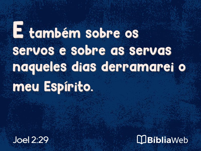 Joel 2:29 em imagem para compartilhar
