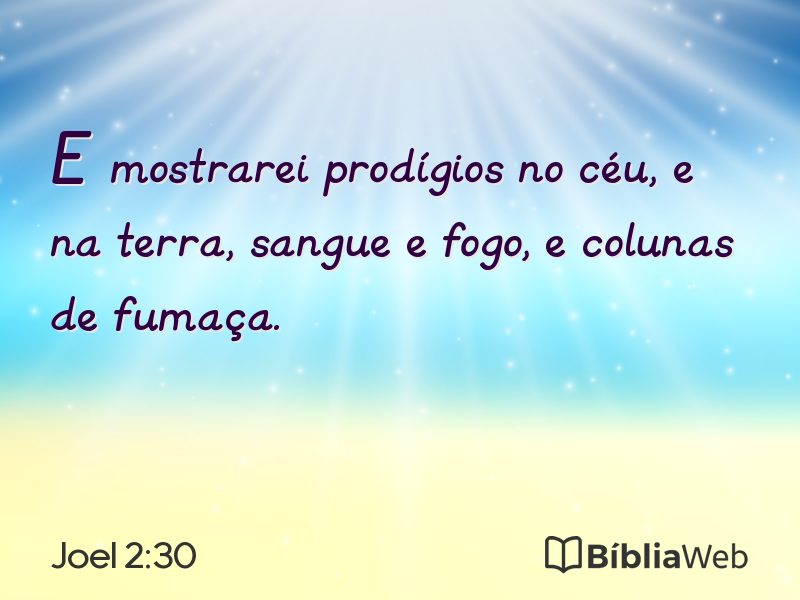 Joel 2:30 em imagem para compartilhar