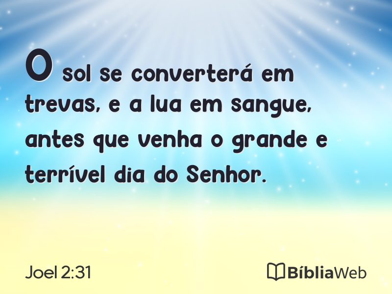 Joel 2:31 em imagem para compartilhar