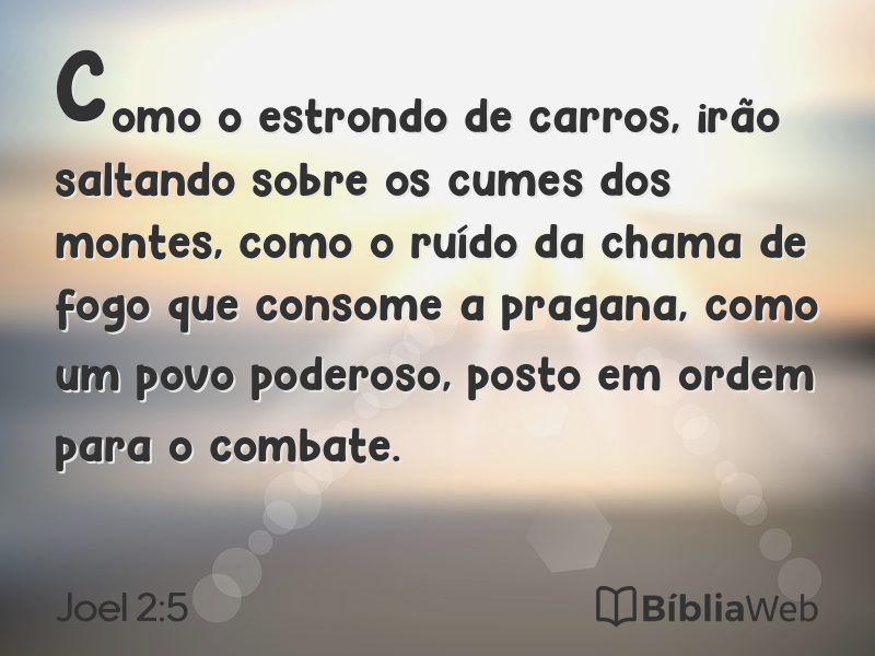 Joel 2:5 em imagem para compartilhar