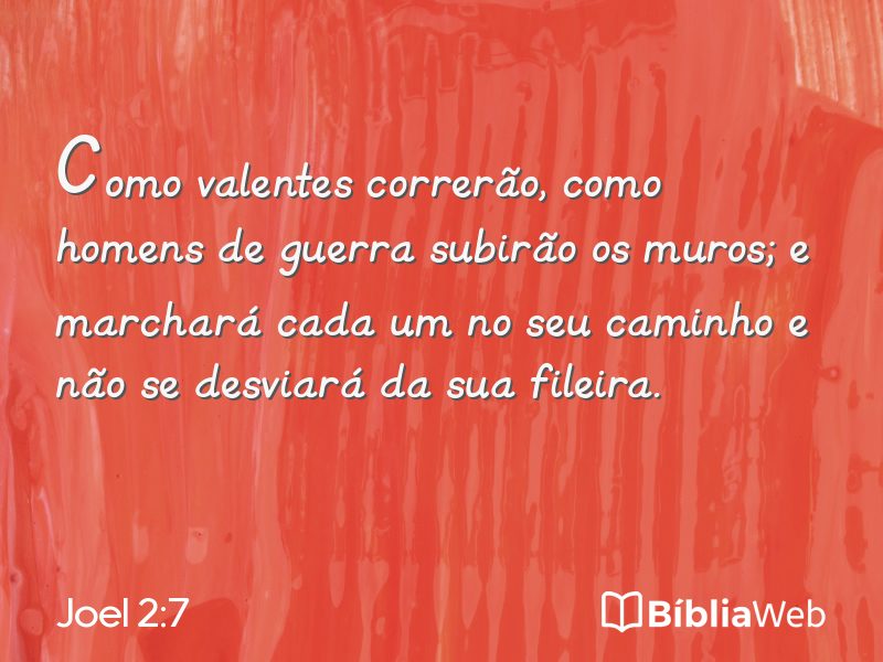 Joel 2:7 em imagem para compartilhar