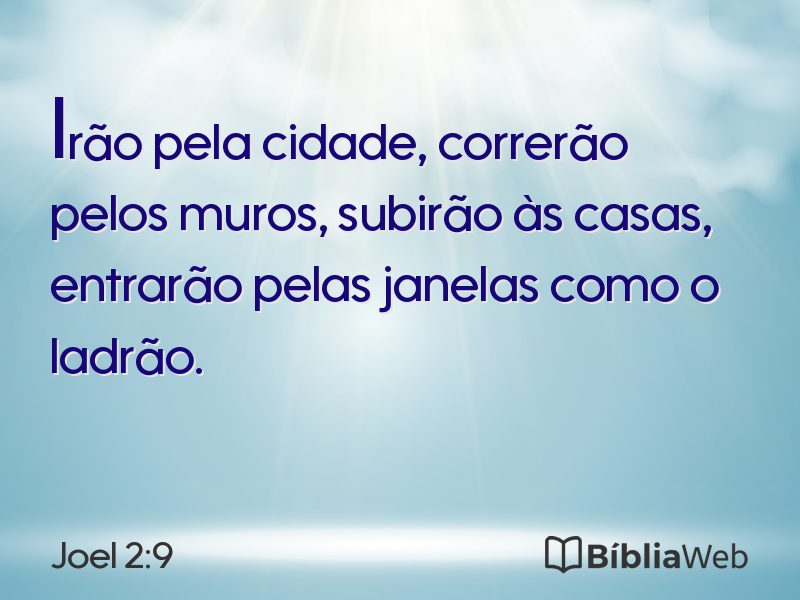 Joel 2:9 em imagem para compartilhar