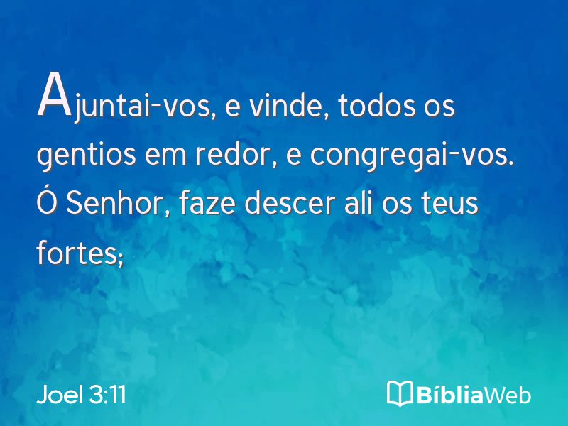 Joel 3:11 em imagem para compartilhar