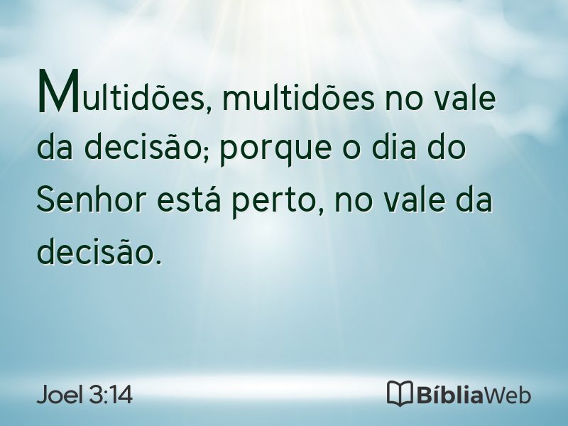 Joel 3:14 em imagem para compartilhar