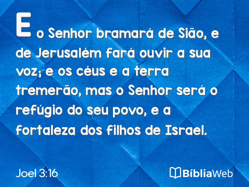 Joel 3:16 em imagem para compartilhar