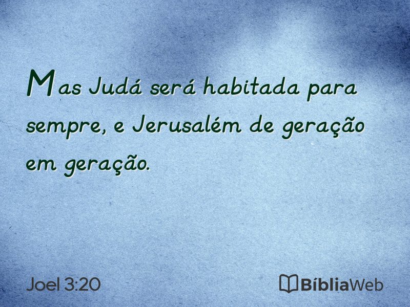 Joel 3:20 em imagem para compartilhar