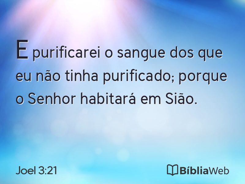 Joel 3:21 em imagem para compartilhar