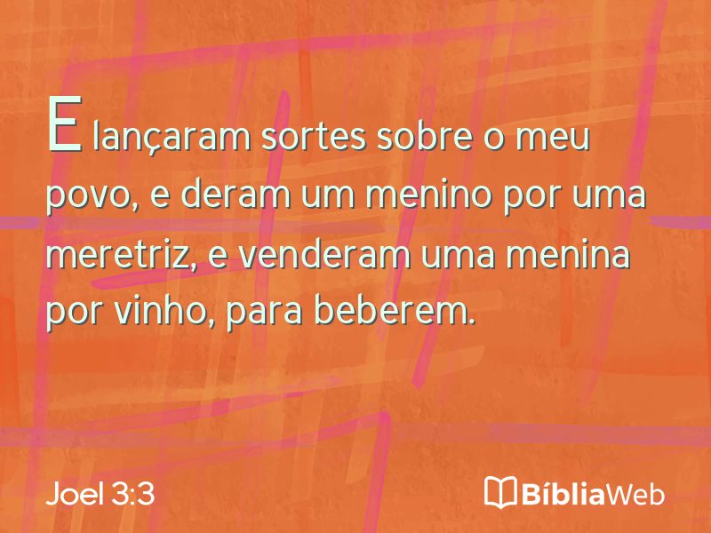 Joel 3:3 em imagem para compartilhar