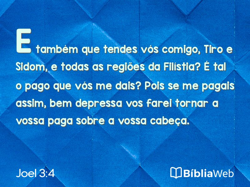 Joel 3:4 em imagem para compartilhar