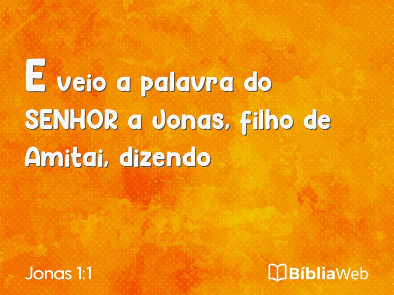 Jonas 1:1 em imagem para compartilhar