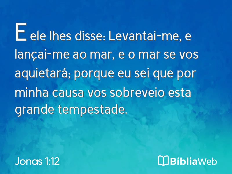 Jonas 1:12 em imagem para compartilhar