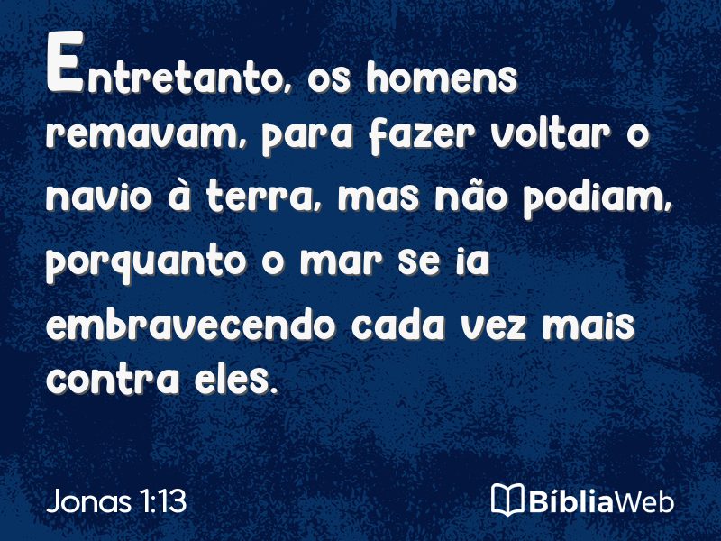 Jonas 1:13 em imagem para compartilhar