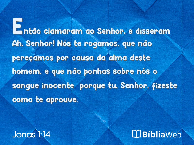 Jonas 1:14 em imagem para compartilhar