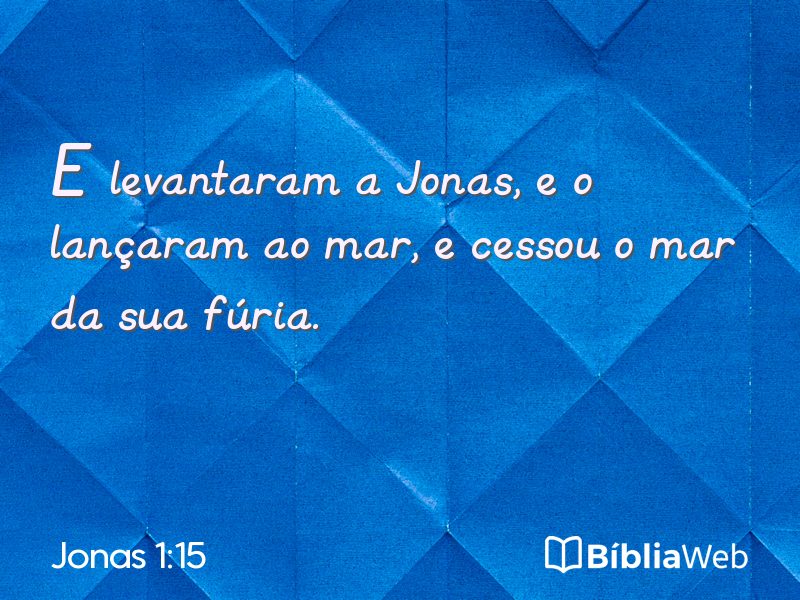 Jonas 1:15 em imagem para compartilhar