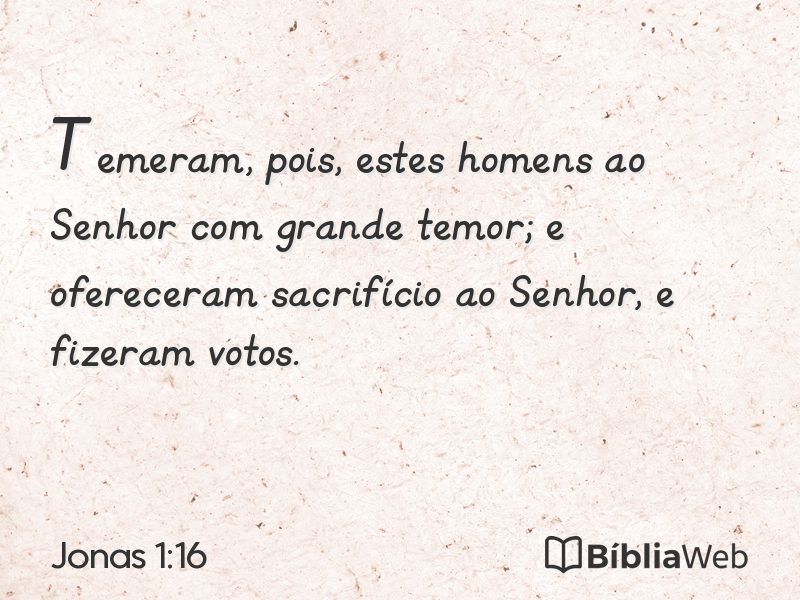 Jonas 1:16 em imagem para compartilhar