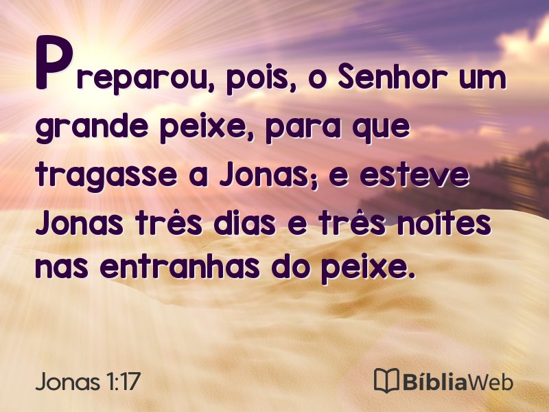 Jonas 1:17 em imagem para compartilhar