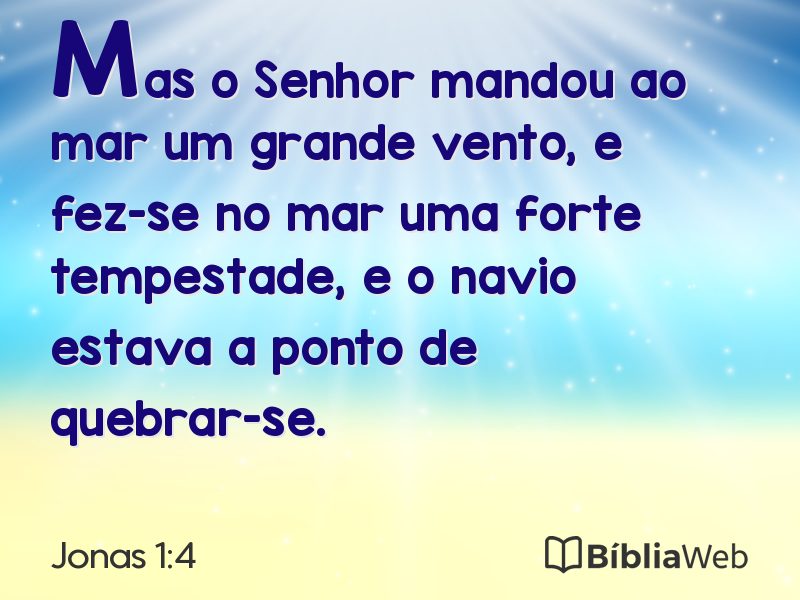 Jonas 1:4 em imagem para compartilhar