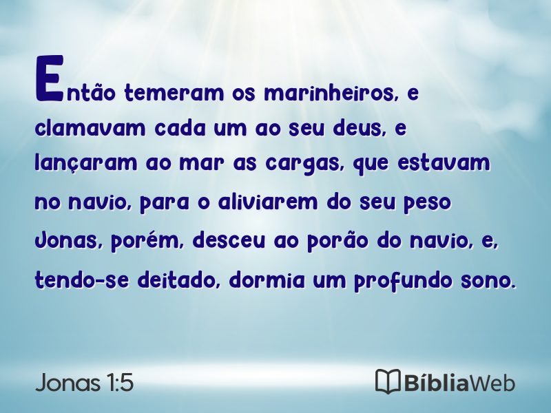 Jonas 1:5 em imagem para compartilhar