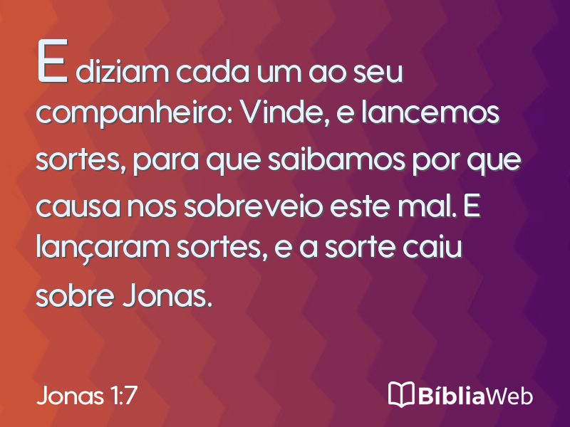 Jonas 1:7 em imagem para compartilhar