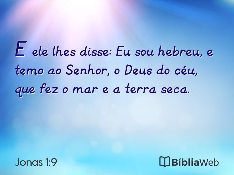 Jonas 1:9 em imagem para compartilhar